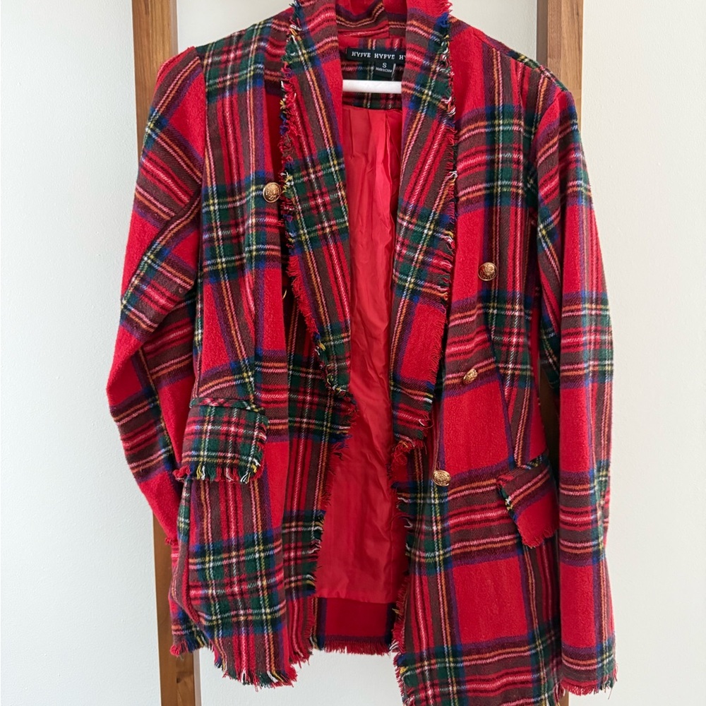 HYFVE Red Plaid Blazer